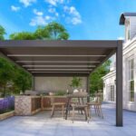 Grey-Pergola-M8-sized-4m-x-6m-with-Grey-Blinds-for-outdoor-kitchen